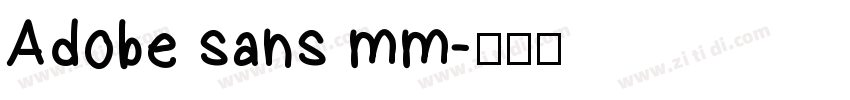 Adobe sans mm字体转换